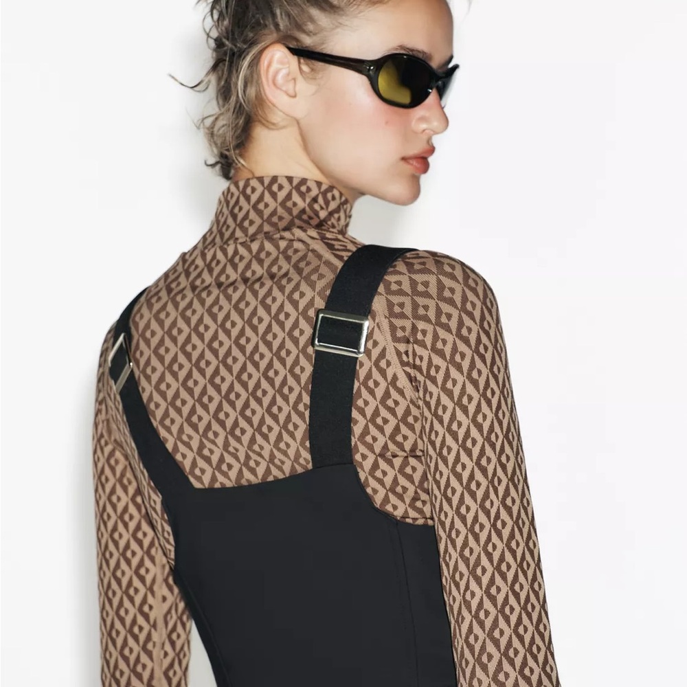 Zara Black Ski Jumpsuit Goldberg Style - Picture 2 of 7